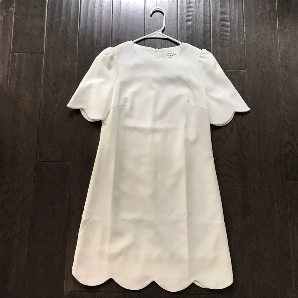 Petal Hem White Dress
